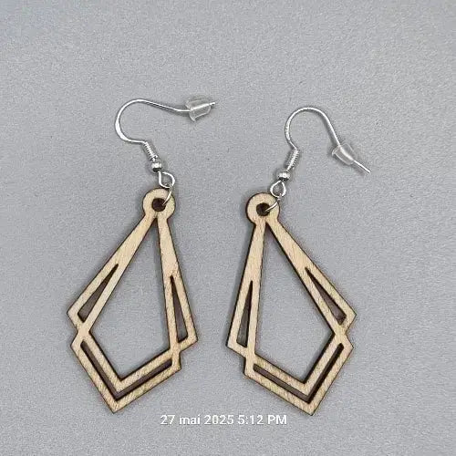 Boucles d'oreilles Bois - M06 Ici On Bricole