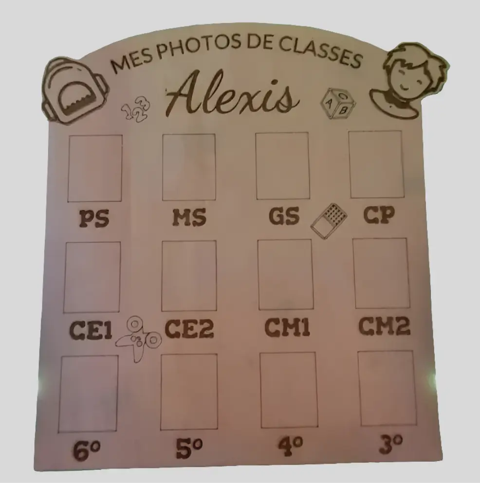 Mes photos de classe - Garçon - Modèle 1 Ici On Bricole