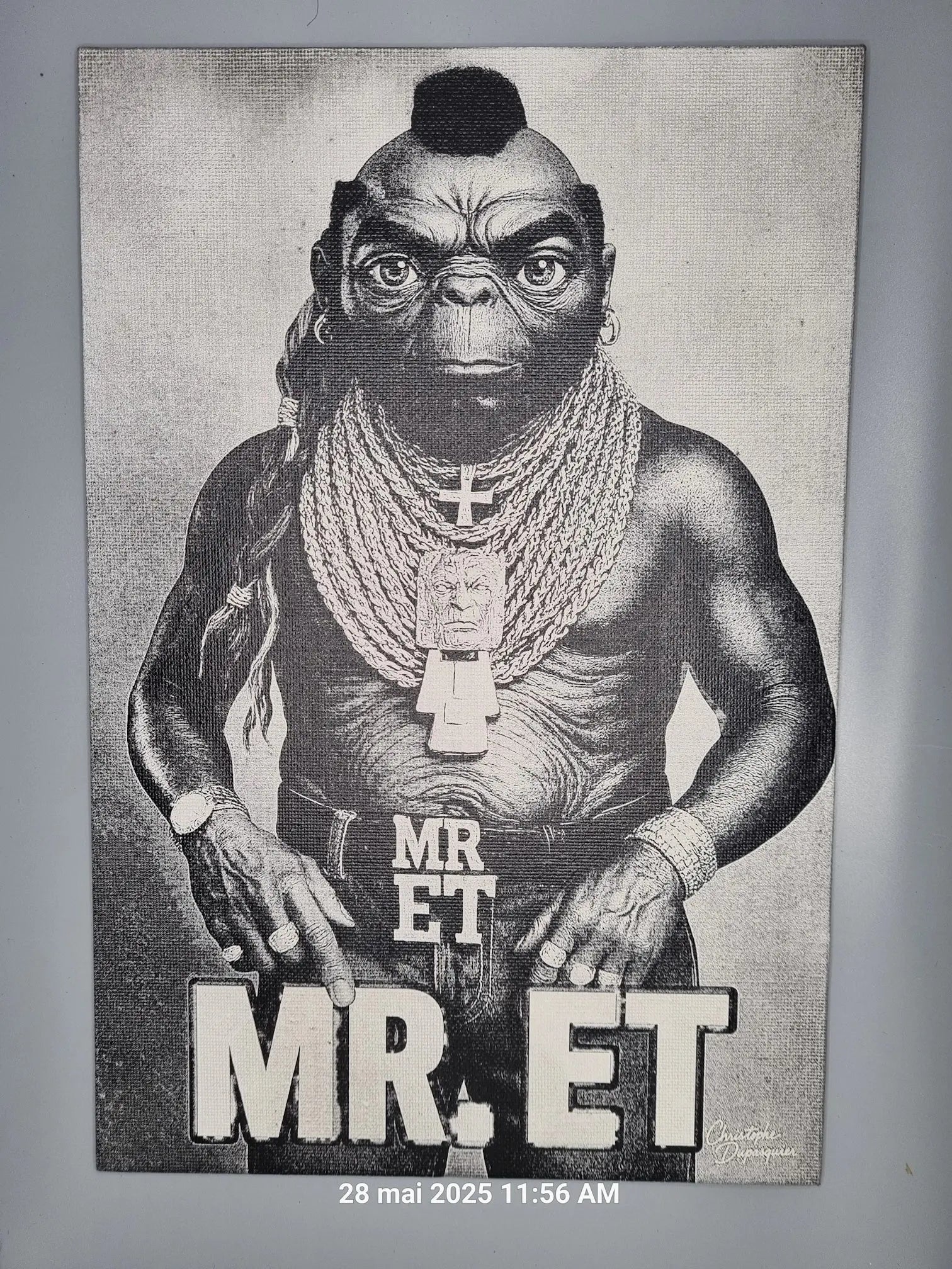 Peinture sur toile - "MR.ET" Ici On Bricole