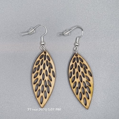 Boucles d'oreilles Bois - M13 Ici On Bricole