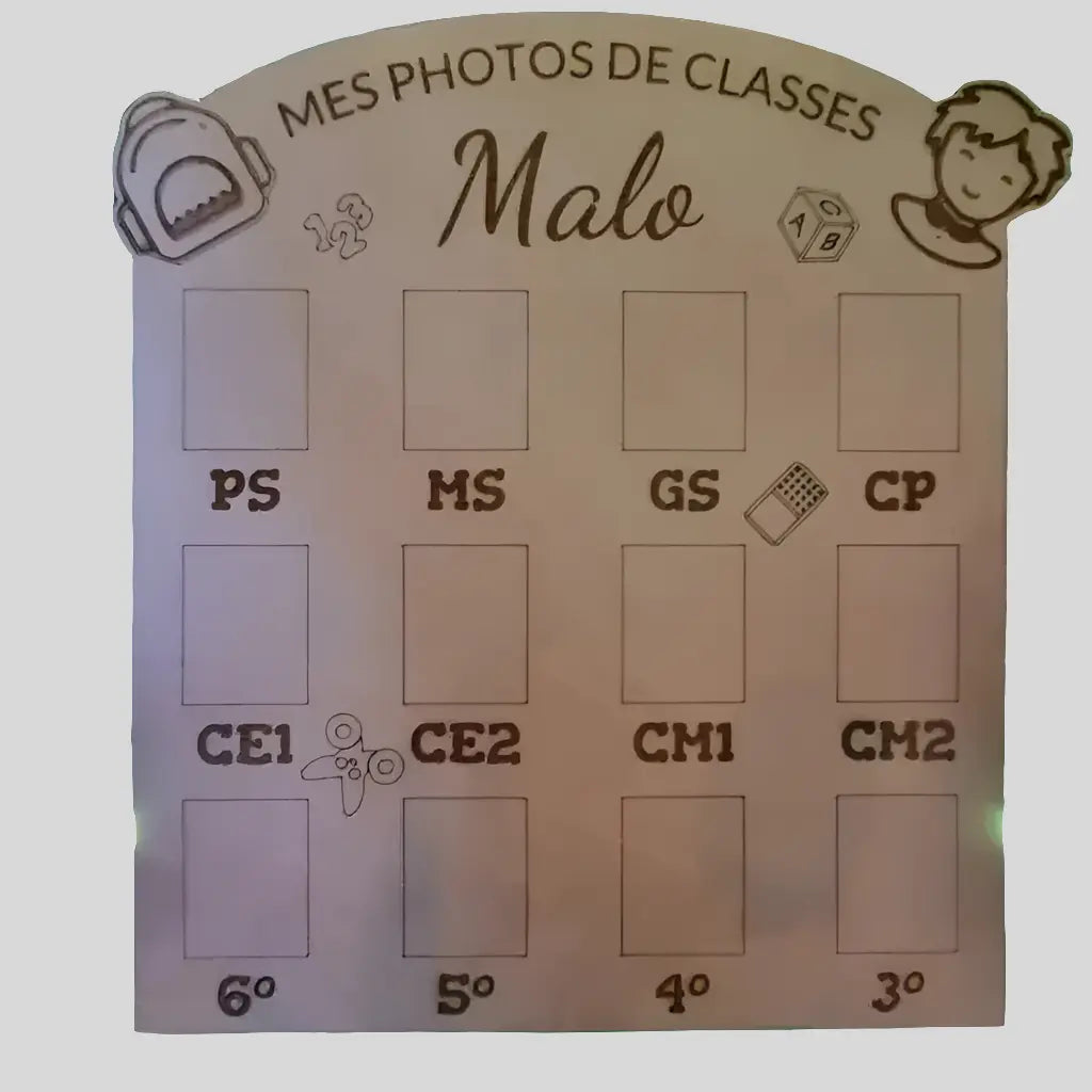 Mes photos de classe - Garçon - Modèle 1 Ici On Bricole